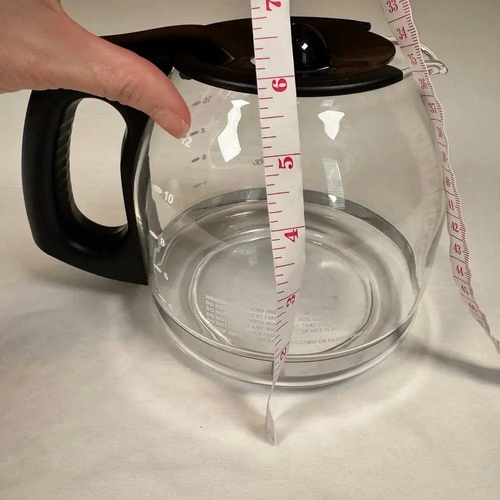 Mr. Coffee 12 Cup Replacement Carafe Glass Black PLD12-1 BVMC-SJ Coffee Pot EUC